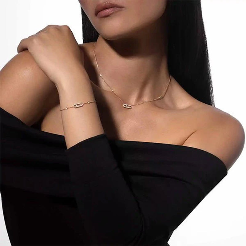 Move Uno Necklace Pavé